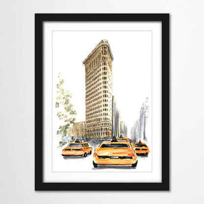 Americanflat 5 Piece Black Framed Gallery Wall Art Set - Watercolor NYC Women Love