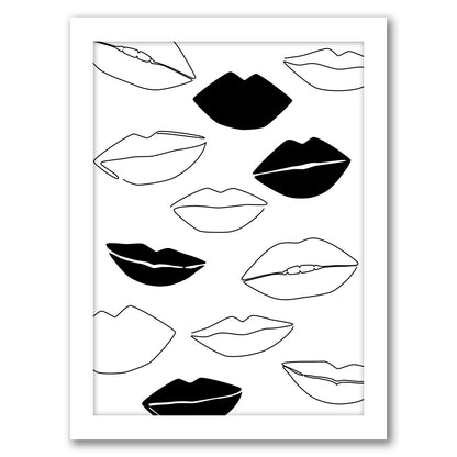 Black Kisses by Explicit Design - Framed Print