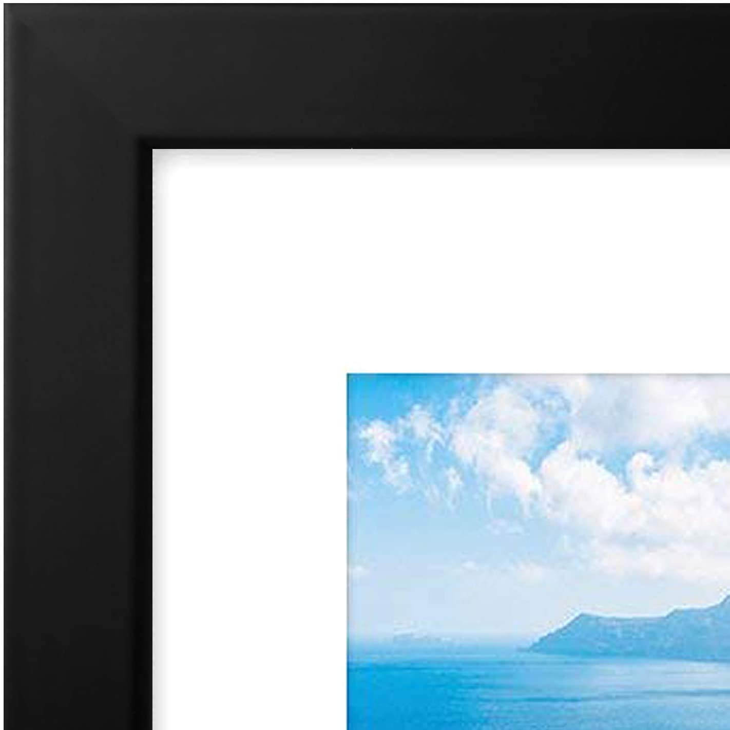 Collage Picture Frame in Black with Two Displays MDF and Shatter Resistant Glass - 8" x 10" - Picture Frame - Americanflat