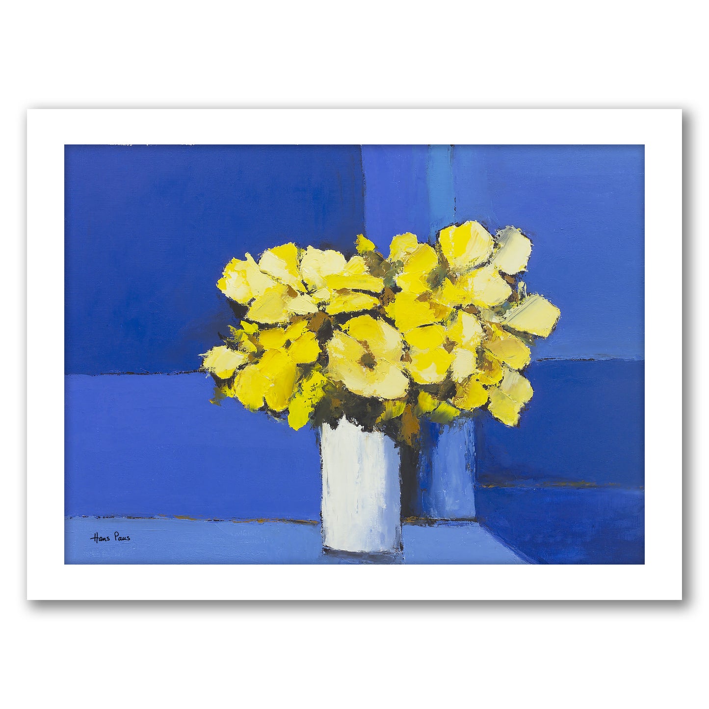 Yellow Flowers 1 By Hans Paus - Framed Print