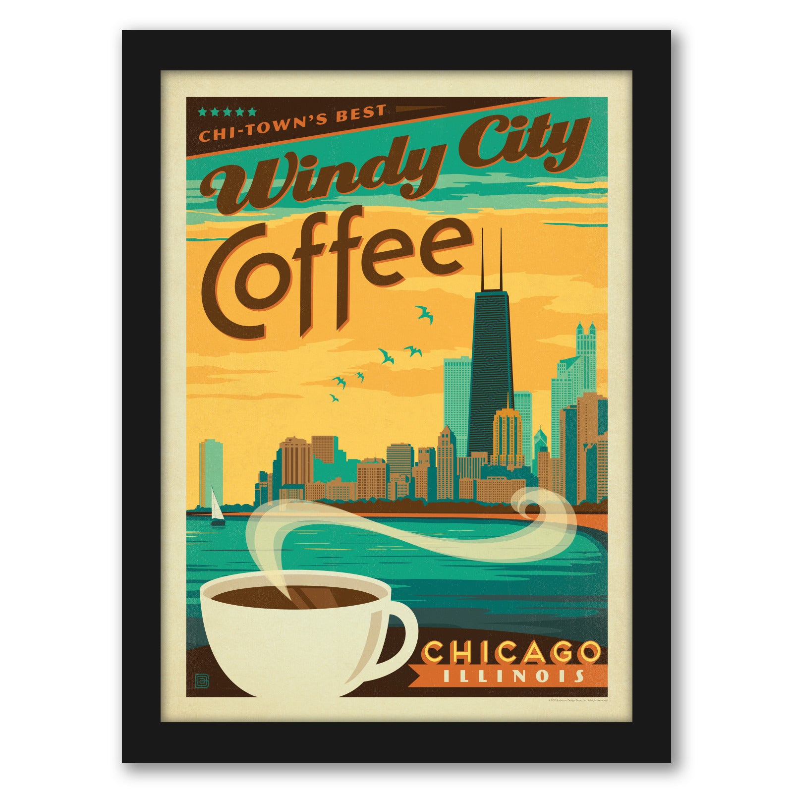 Chicago Coffee by Anderson Design Group - Framed Print