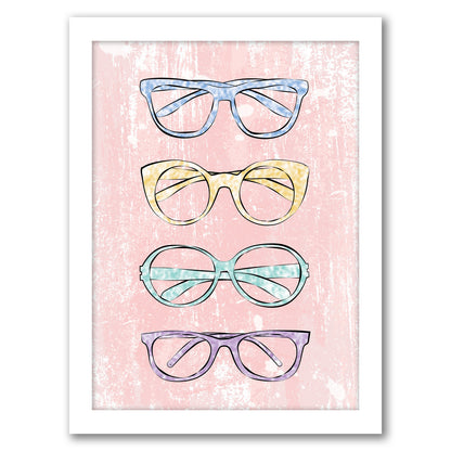 Pink Glasses By Martina - Framed Print