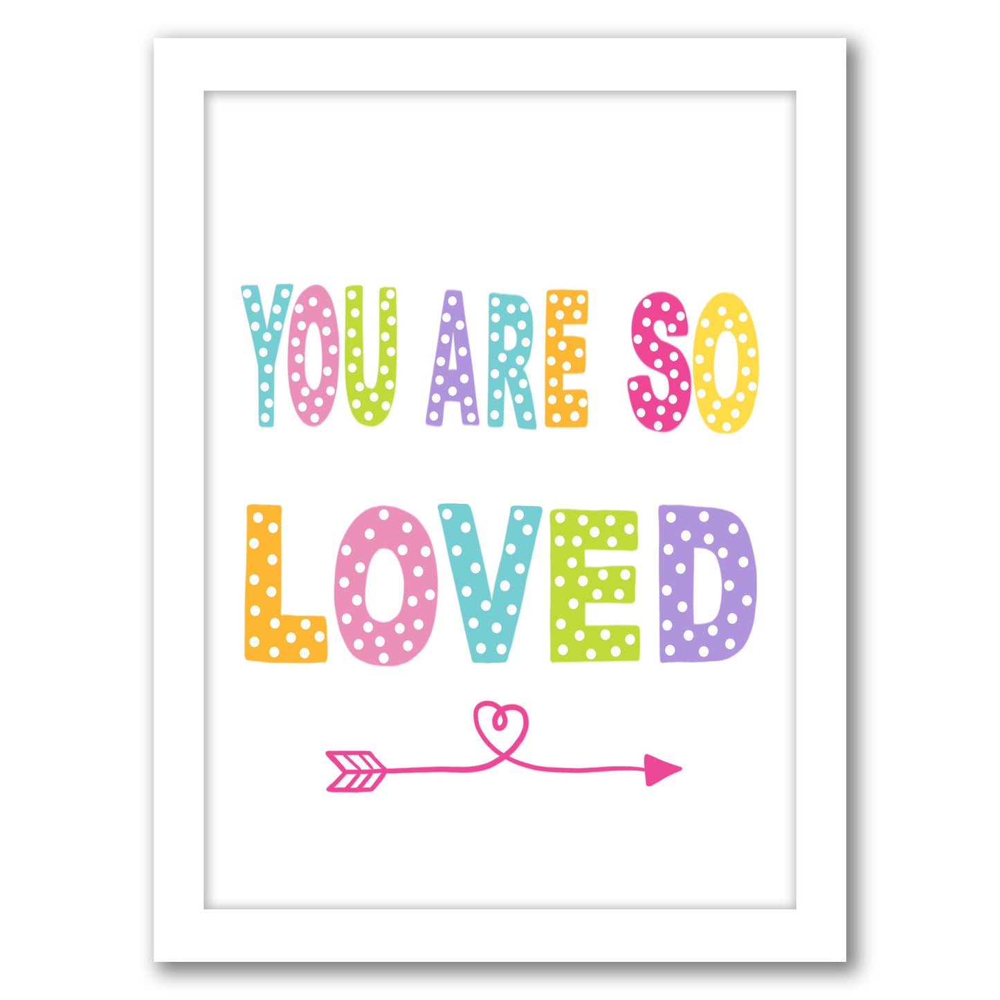 You Are Loved By Lisa Nohren - White Framed Print
