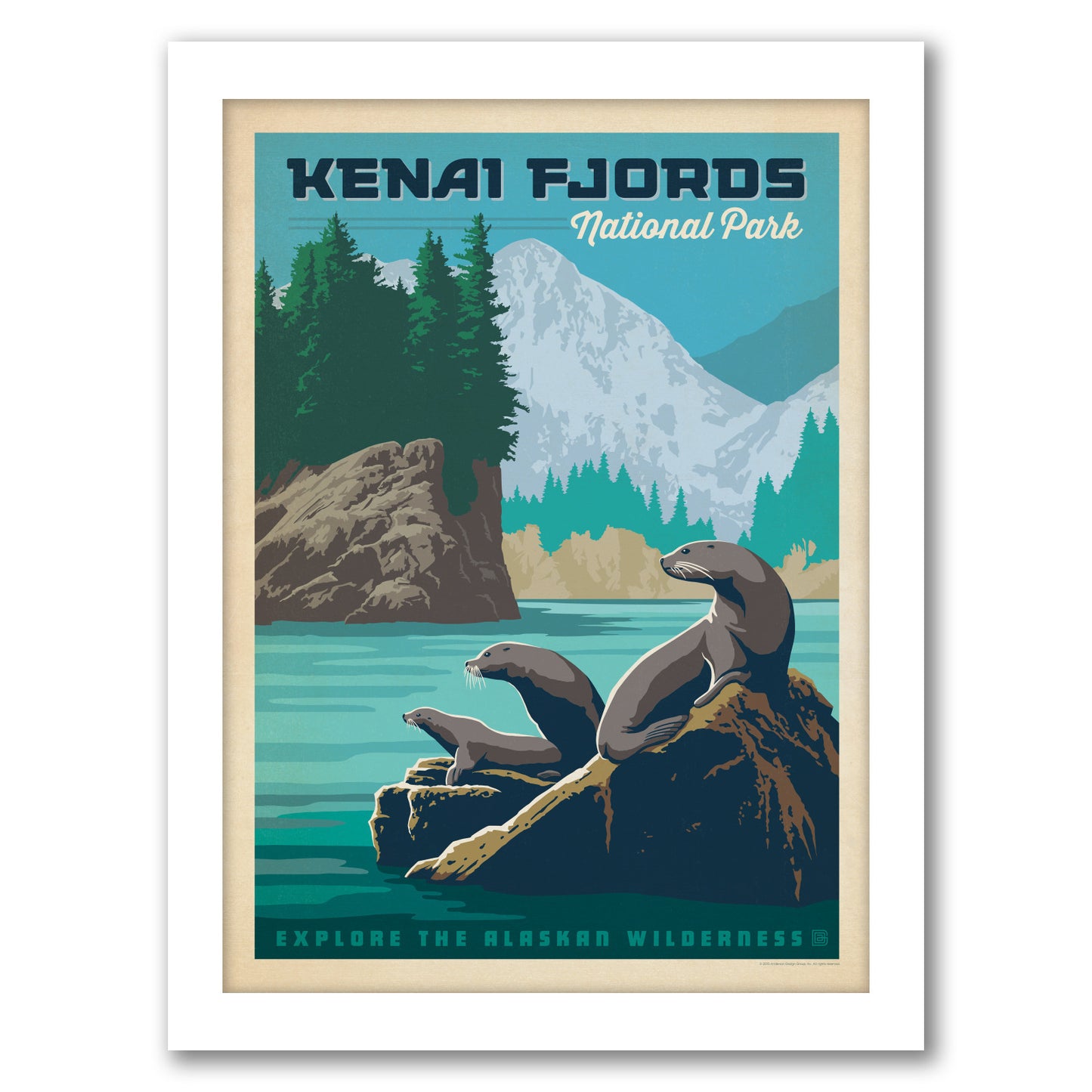 Kena fjords National Park by Anderson Design Group - Framed Print