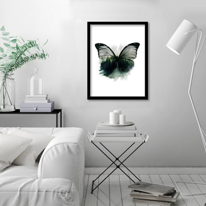 Double Butterfly by Emanuela Carratoni - Framed Print