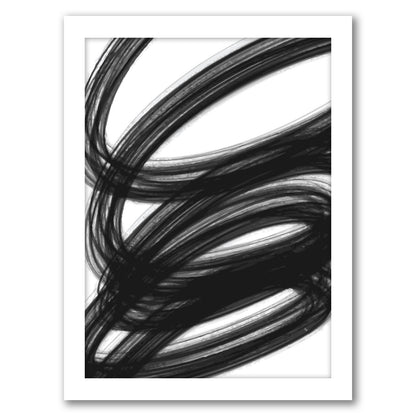 Swirlthree By Martina - White Framed Print