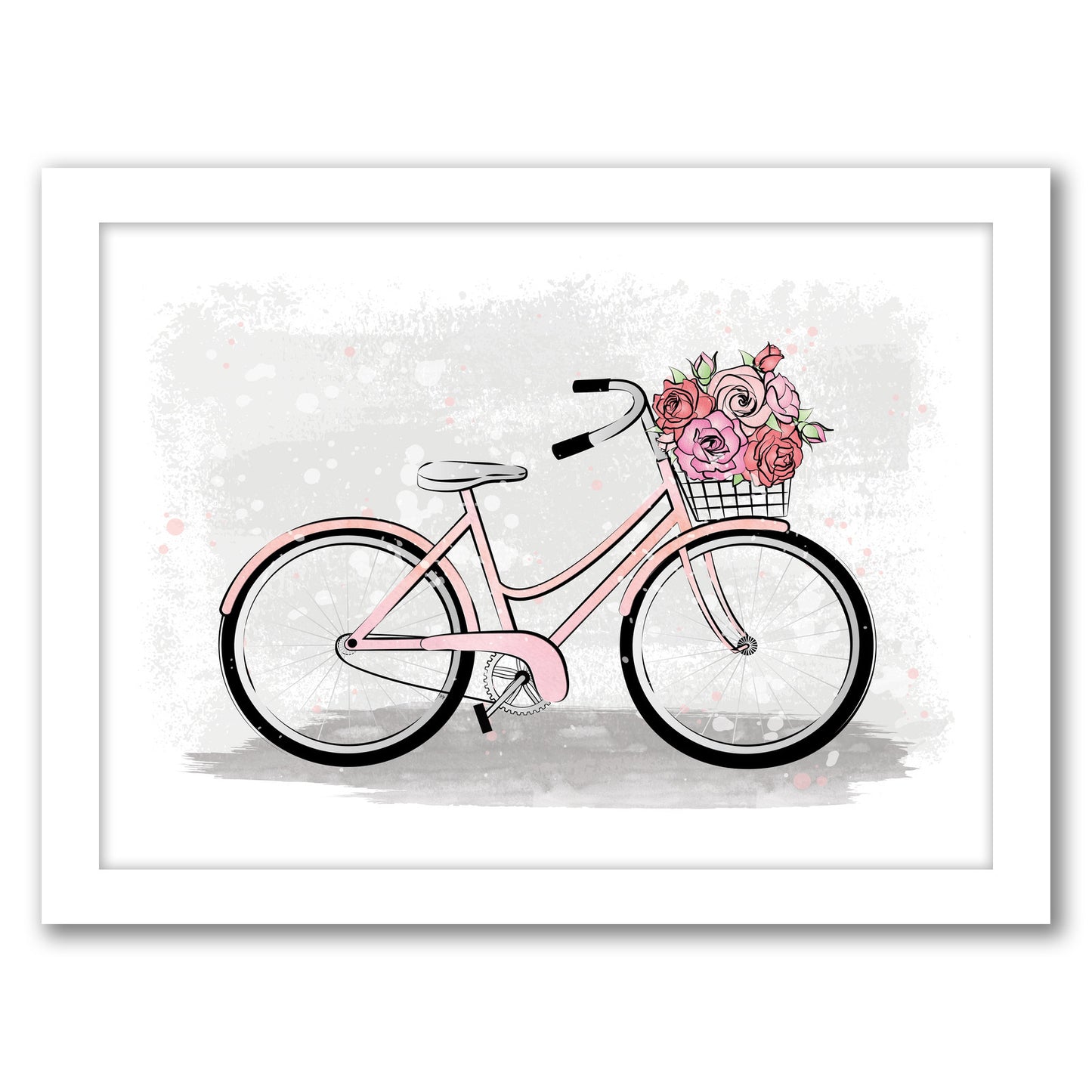 Romantic Bike By Martina - Framed Print