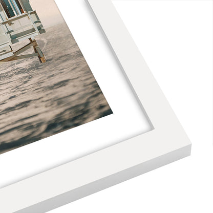 Americanflat 5 Piece Black Framed Gallery Wall Art Set - Beige Coastal Nature Line Art Woman