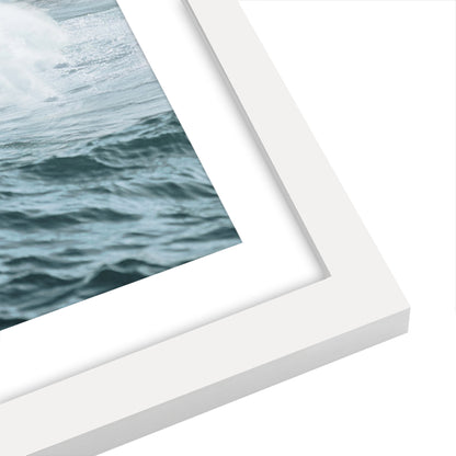 Americanflat 5 Piece Black Framed Gallery Wall Art Set - Blue Coastal Beach Surf