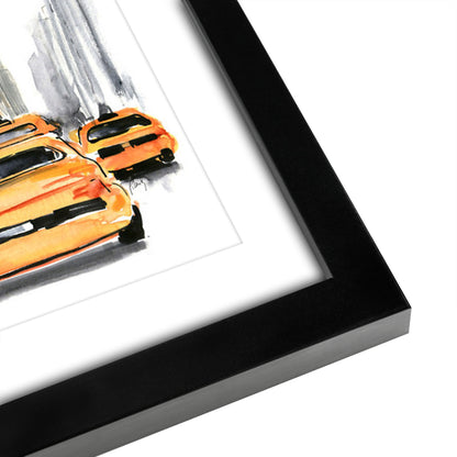 Americanflat 5 Piece Black Framed Gallery Wall Art Set - Watercolor NYC Women Love