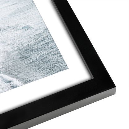Americanflat 5 Piece Black Framed Gallery Wall Art Set - Brown & Lightblue Coastal Animal Adventure