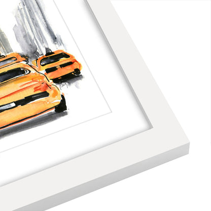 Americanflat 5 Piece Black Framed Gallery Wall Art Set - Watercolor NYC Women Love