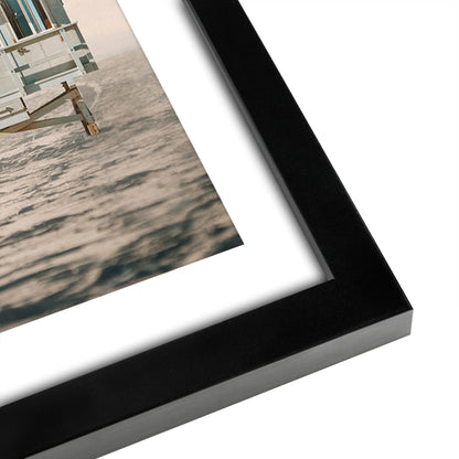 Americanflat 5 Piece Black Framed Gallery Wall Art Set - Beige Coastal Nature Line Art Woman