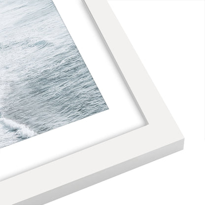 Americanflat 5 Piece Black Framed Gallery Wall Art Set - Brown & Lightblue Coastal Animal Adventure