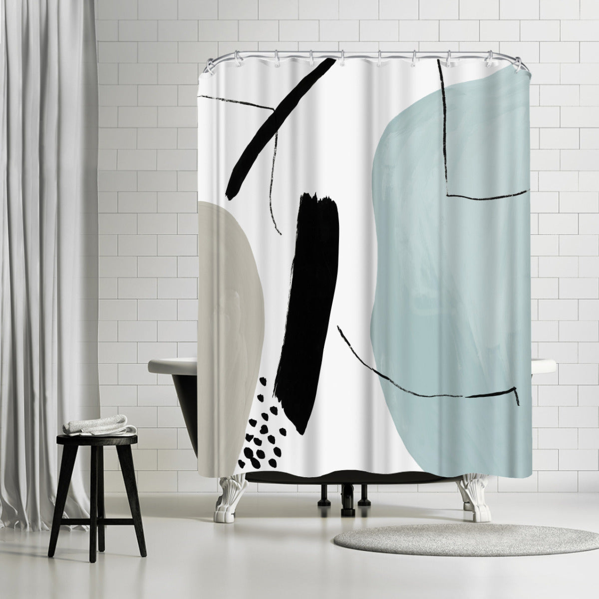 Integral Ii by Pi Creative Art - Shower Curtain