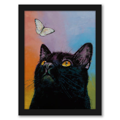 Black Cat Butterfly by Michael Creese - Framed Print