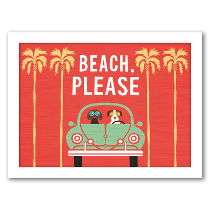 Beach Bums Beetle I by Wild Apple - Framed Print