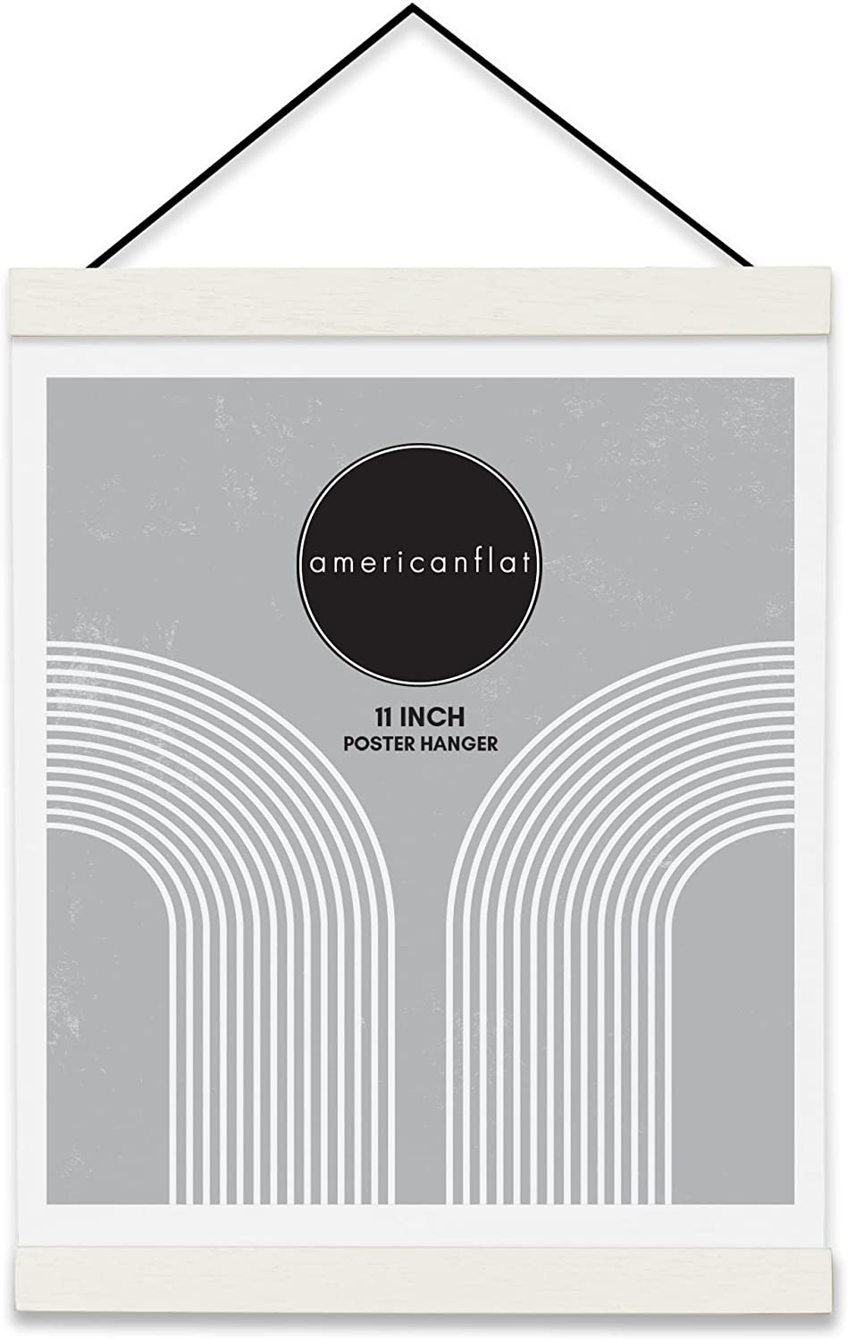 Americanflat 11 Inch White Magnetic Poster Frames, Wooden Poster Hanger Frame for Posters, Prints, Photos, Pictures, Maps, Scrolls, Art Prints and Canvas Artwork