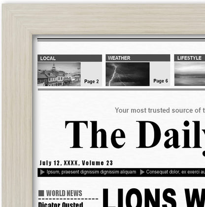 Newspaper Frame - Assorted Media Article Cover Frame - Variety of colors