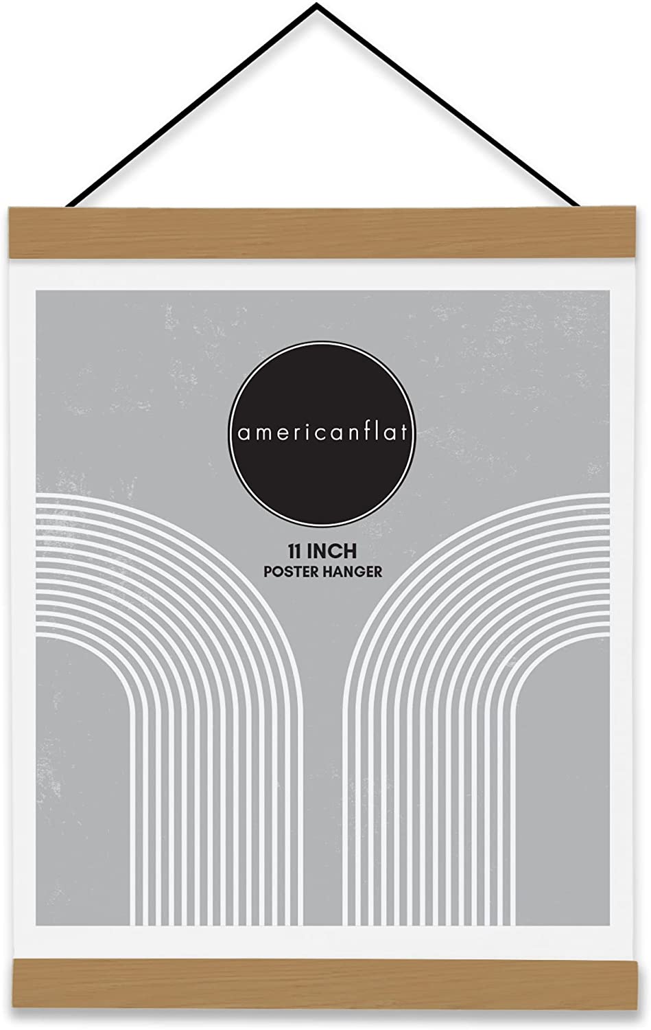 Americanflat 11 Inch Oak Magnetic Poster Frames, Wooden Poster Hanger Frame for Posters, Prints, Photos, Pictures, Maps, Scrolls, Art Prints and Canvas Artwork 