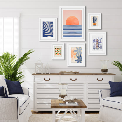 Minimal Sunrise II - 6 Piece Framed Gallery Wall Set - Americanflat