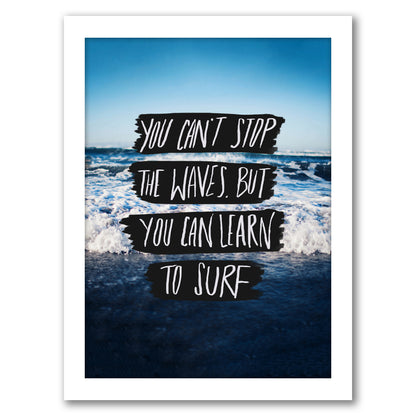 Learn To Surf by Leah Flores - Framed Print