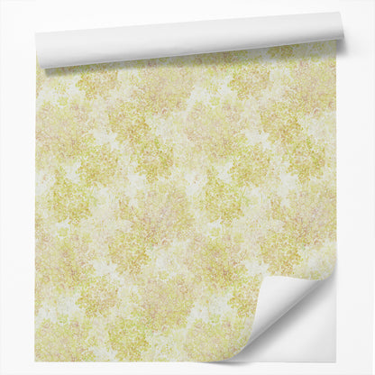 Peel & Stick Wallpaper Roll - Green Spring Elder Flowers by DecoWorks