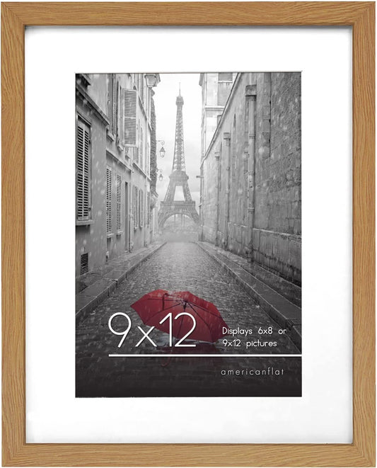 Picture Frame - Composite Wood with Shatter Resistant Glass - Vertical Formats for Wall - Variety of sizes & colors