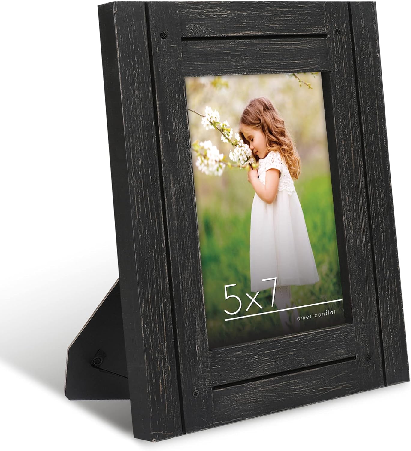 Rustic Picture Frame with Textured Wood | Choose Size and Color