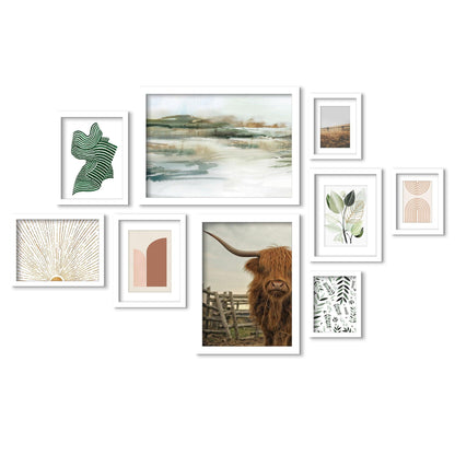 Southwest Shapes - 9 Piece Framed Gallery Wall Art Set - Art Set - Americanflat