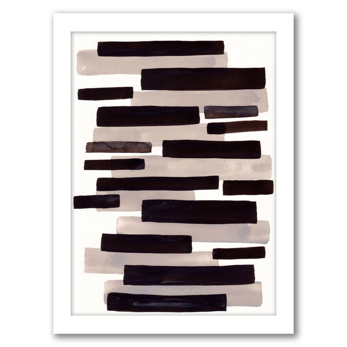 Grey Primitive Stripe By Ejaaz Haniff - Framed Print
