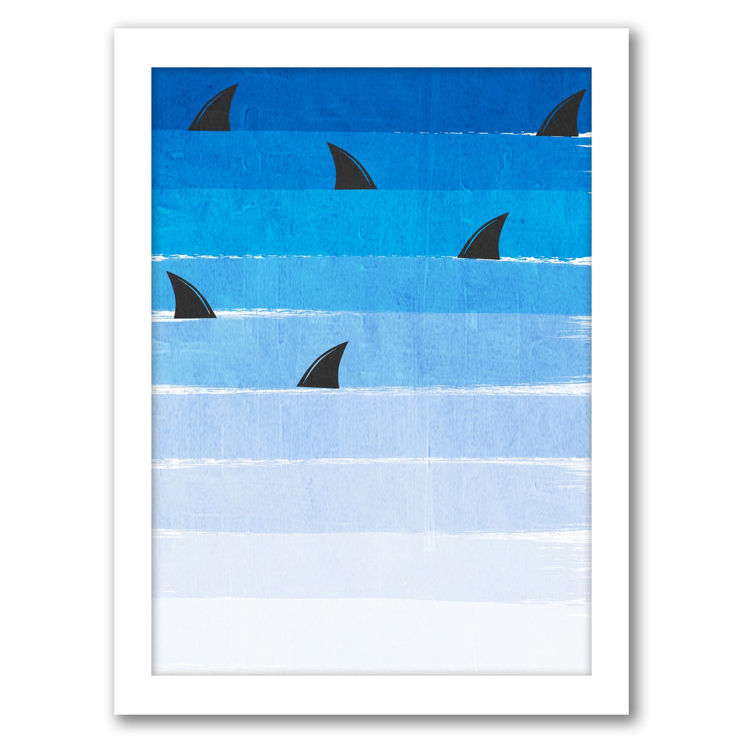 Sharks by Charlotte Winter - Framed Print