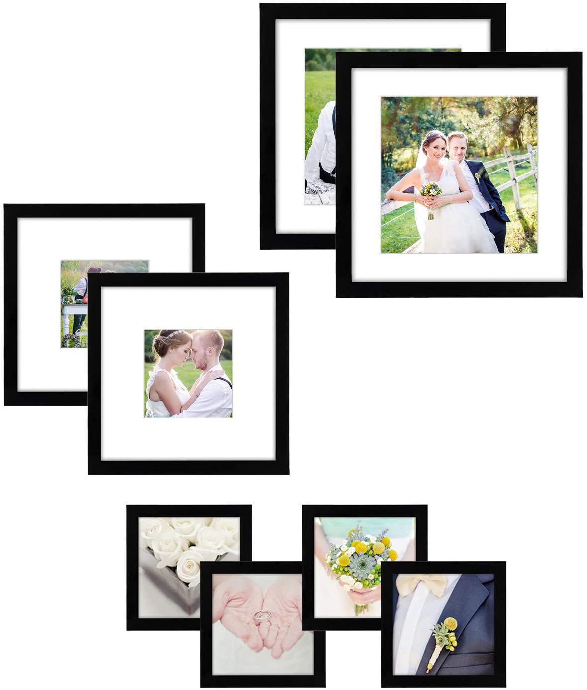 Black Wood Picture Frame - 8 Pack - Gallery Wall Frames - Americanflat