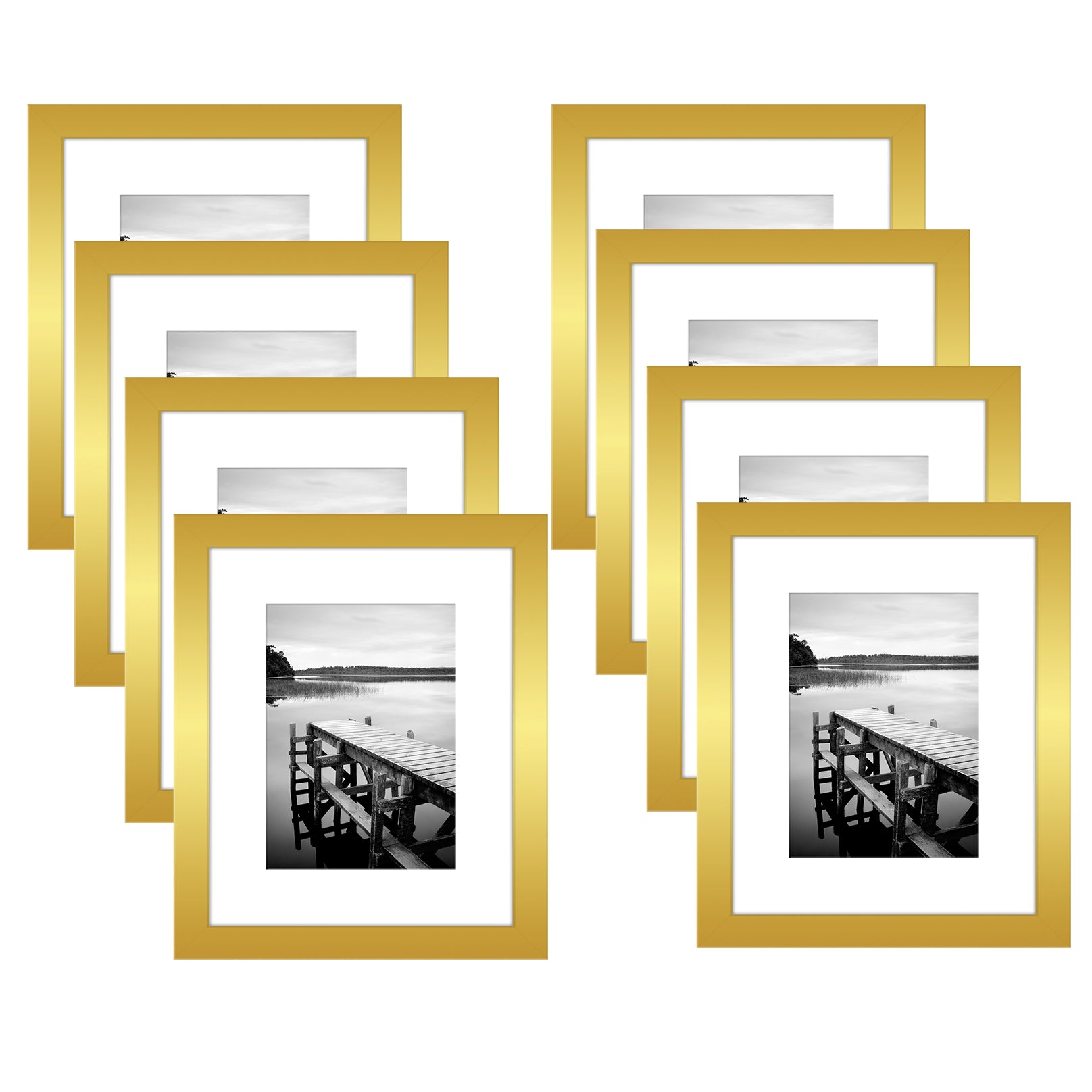 Picture Frame - MDF with Lead Free Polished Glass - Horizontal and Vertical Formats for Wall and Tabletop - Picture Frame - Americanflat