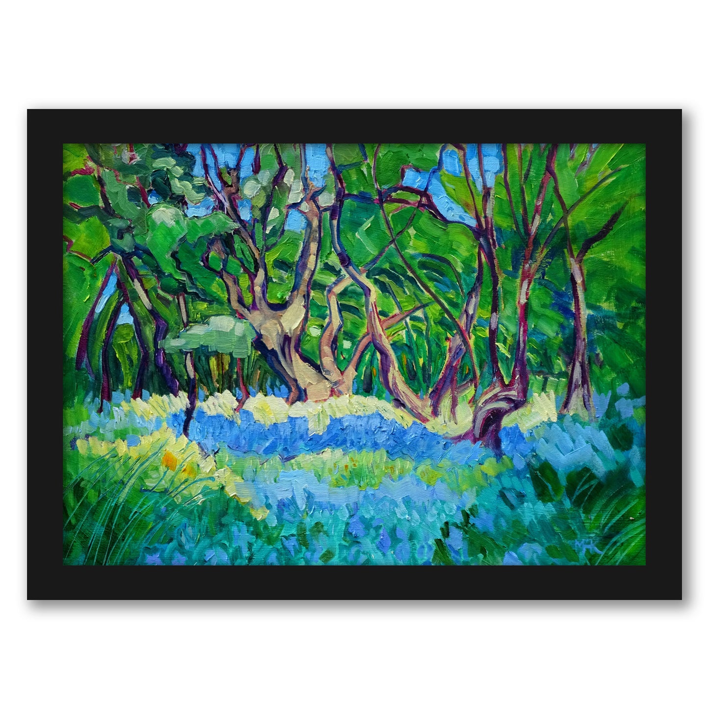 Bluebell Wood By Mary Kemp - Framed Print