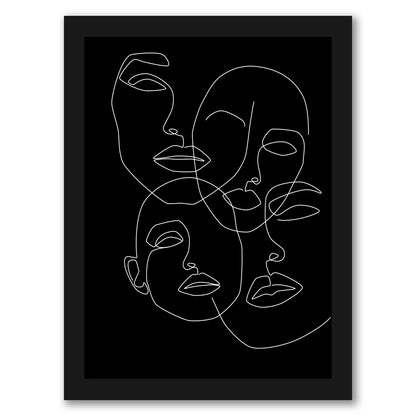 Faces In Dark by Explicit Design - Framed Print