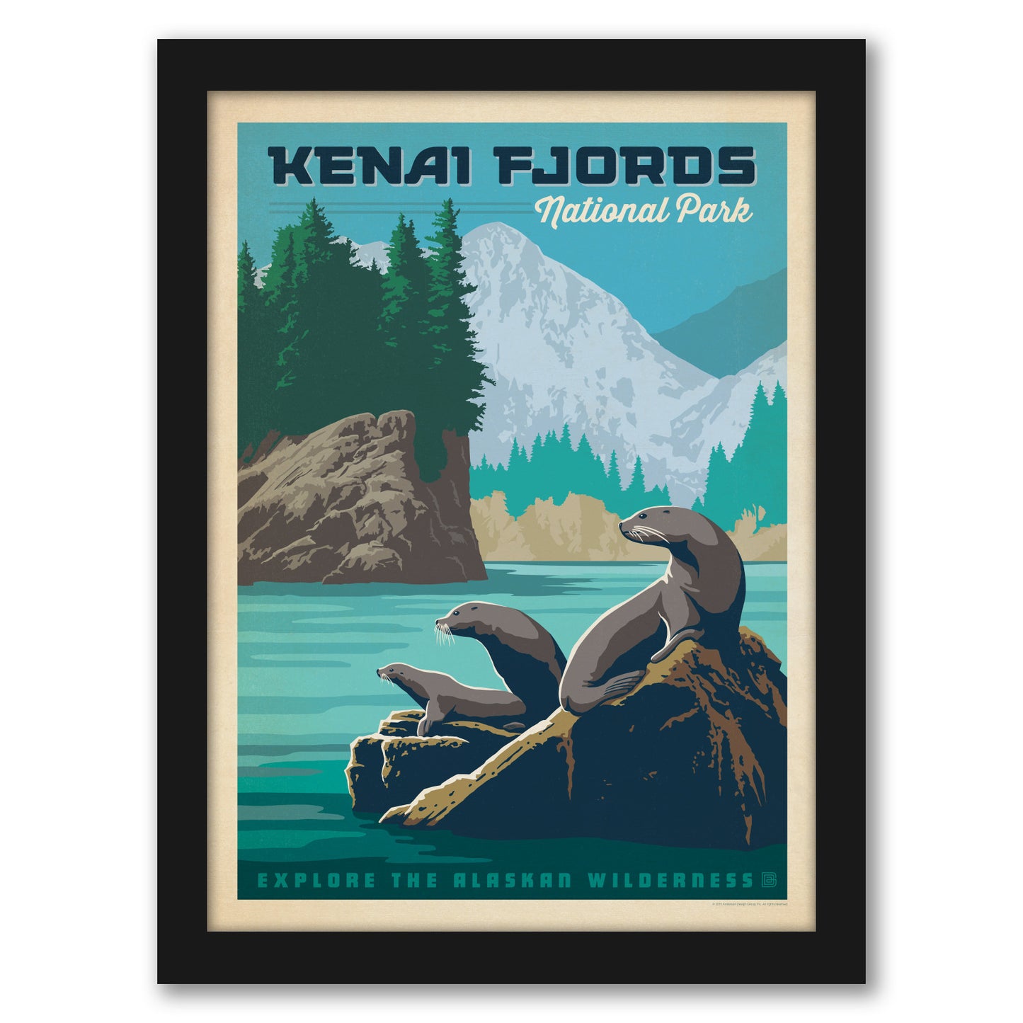 Kena fjords National Park by Anderson Design Group - Framed Print