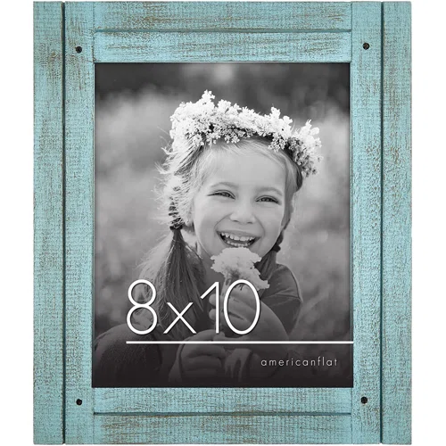 Rustic Picture Frame with Textured Wood | Choose Size and Color