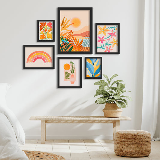 Golden Greek Garden - 6 Piece Framed Gallery Wall Set - Art Set - Americanflat