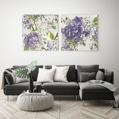 Summer Hydrangea by PI Creative Art - 2 Piece Gallery Wrapped Canvas Set - Art Set - Americanflat