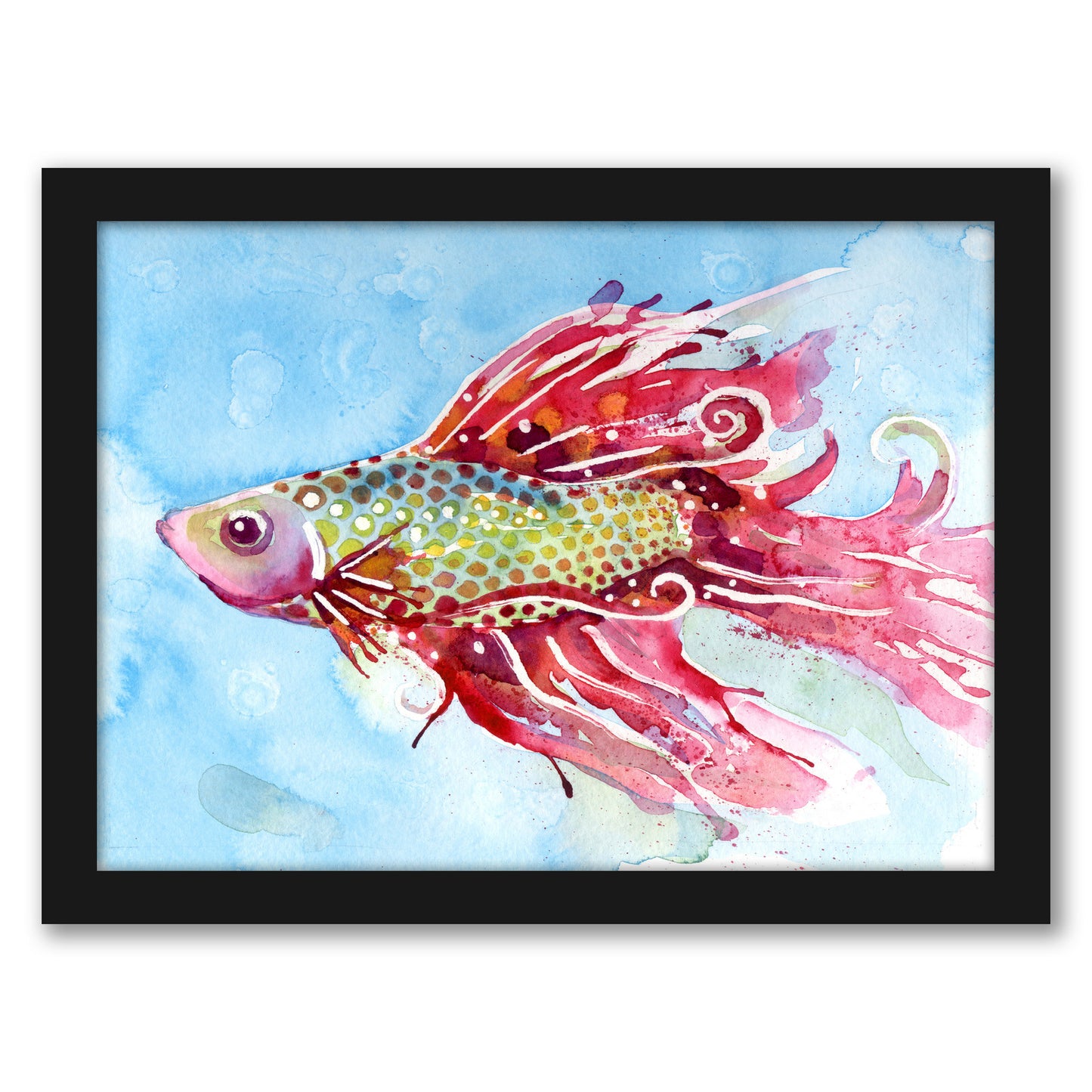 Fish Swim by Sam Nagel - Framed Print
