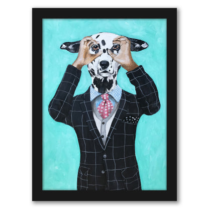 Dalmatian Is Watching You By Coco De Paris - Framed Print