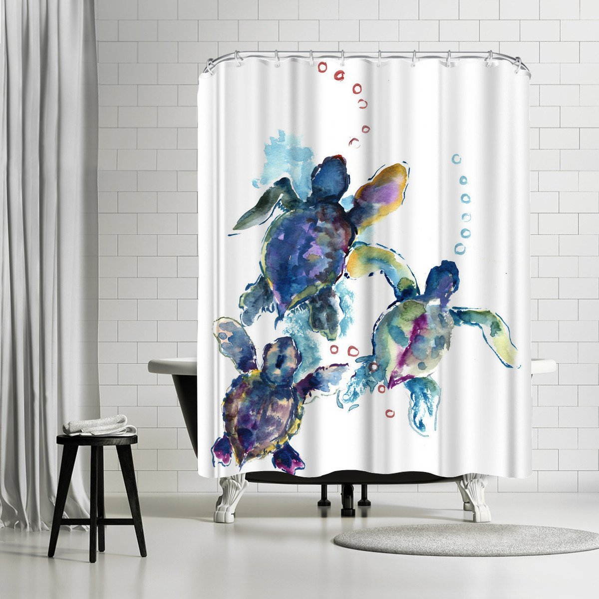 Baby Sea Turtles 3 by Suren Nersisyan - Shower Curtain - Americanflat