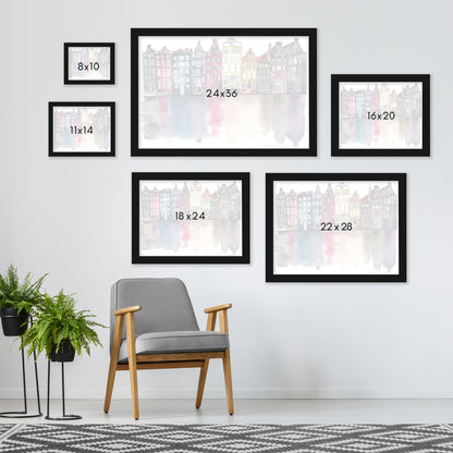 Watercolor Amsterdam by Claudia Liebenberg Framed Print - Americanflat