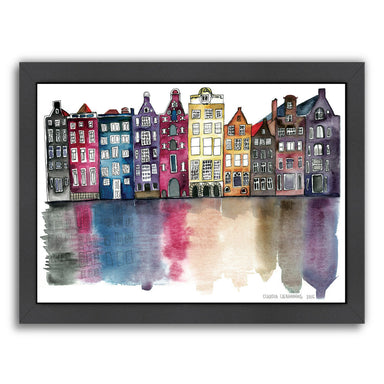 Watercolor Amsterdam by Claudia Liebenberg Framed Print - Americanflat