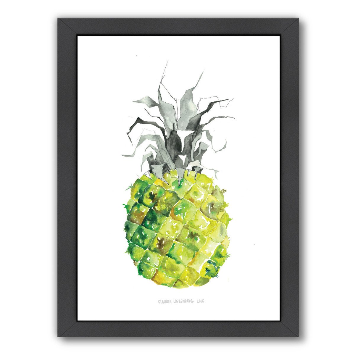 Pineapple Yellow by Claudia Liebenberg Framed Print - Wall Art - Americanflat