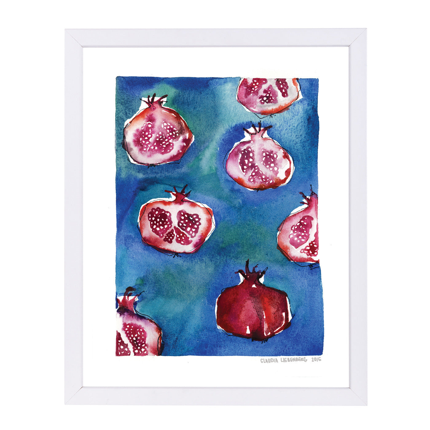 Pattern Pomegranate by Claudia Liebenberg - Framed Print - Americanflat