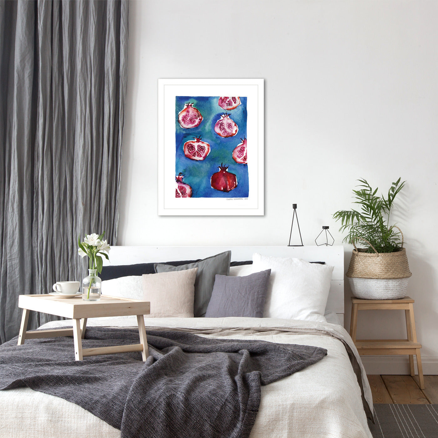 Pattern Pomegranate by Claudia Liebenberg - Framed Print - Americanflat