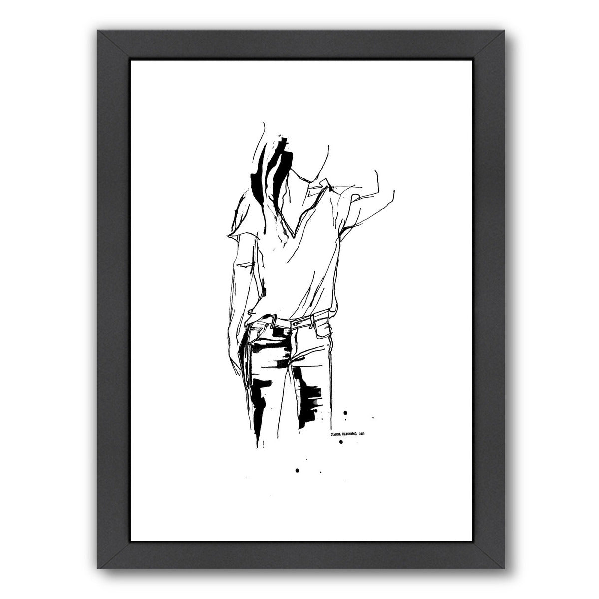 Inked 2 by Claudia Liebenberg Framed Print - Americanflat