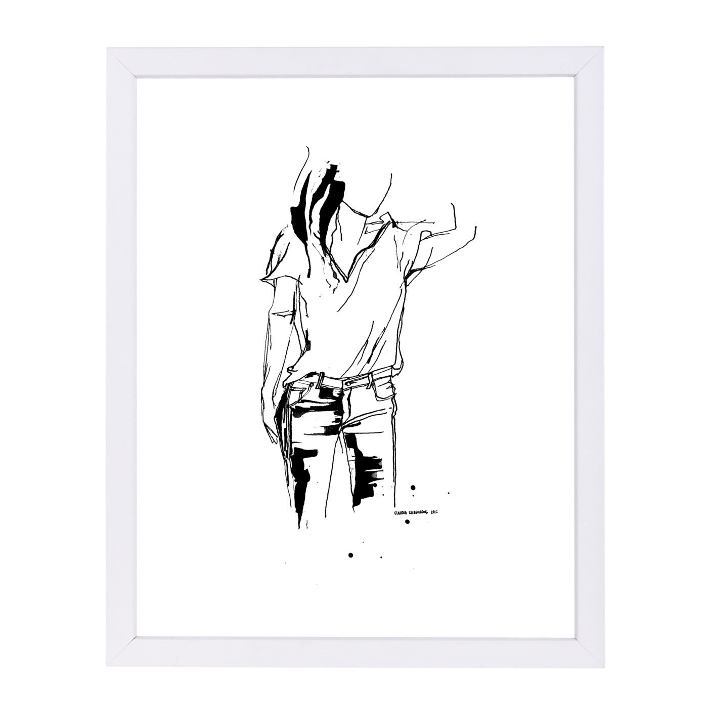Inked 2 by Claudia Liebenberg Framed Print - Americanflat
